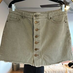 Mud Pie Fitz Olive Skirt Sz L